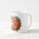 Schlafender Rotfuchs mit Wald farnen Kaffeetasse (VorderseiteRechts)
