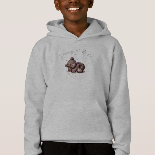 Schlafender Teddybär Hoodie (Vorderseite)