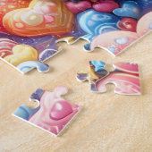 Schlafender Valentine Beagle Welpe Puzzle (Seite)