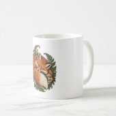 Schlafender Wald Fuchs mit Farnen Kaffeetasse (VorderseiteRechts)