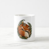 Schlafender Wald Fuchs mit Farnen Kaffeetasse (Mittel)