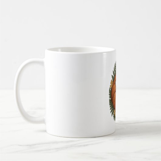 Schlafender Wald Fuchs mit Farnen Kaffeetasse (Links)