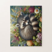 Schlafender Waschbär Puzzle (Vertikal)