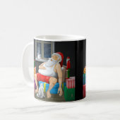 Schlafender Weihnachtsmann Kaffeetasse (Vorderseite Links)