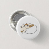 Schlafender Welpe Buntstift Individuelles Geschenk Button (Vorne & Hinten)
