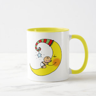 Schlafendes Baby auf dem Mond Tasse