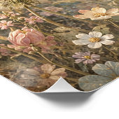 Schlafendes Baby in blauer Blume  Poster (Ecke)