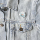 Schlafendes Baby in blauer Wiege Button (Beispiel)