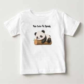 Schlafendes Baby-Panda auf einem Holzstamm-Kinder- Baby T-shirt