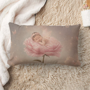 Schlafendes Baby rosa Blume Lendenkissen