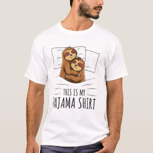 Schlafendes Faultier-Liebhaber-Pyjama-T-Shirt T-Shirt