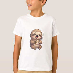 Schlafendes Faultier spielt Dreieck Kinder T-Shirt