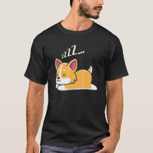 Schlafendes Fellbaby Süße und intelligente Hunde C T-Shirt