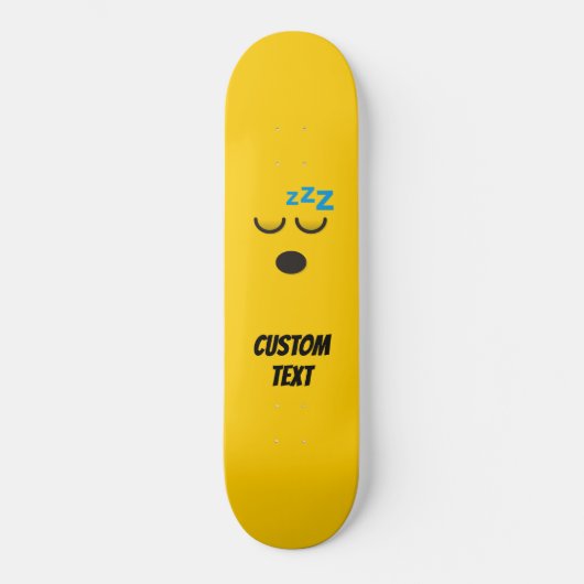 Schlafendes Gesicht Skateboard (Vorderseite)