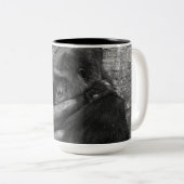 Schlafendes Gorilla-Primat Zweifarbige Tasse (VorderseiteRechts)
