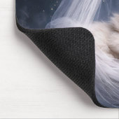 Schlafendes Kätzchen in einer Tüll-Hängematte Mousepad (Ecke)