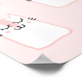 Schlafendes Katzenmuster-Monogramm Poster (Ecke)