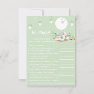 Schlafendes Koala-Baby-Shower-Spiel Lass uns mitei Einladung