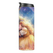 Schlafendes Mädchen Einhorn Träumeland Thermosbecher (Nach rechts gedreht)