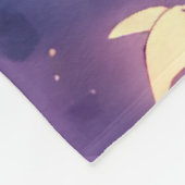 Schlafendes Mädchen Einhorn Traumlandschaft Fleecedecke (Ecke)
