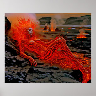 „Schlafendes Magma“ – Porträt einer vulkanischen F Poster