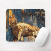 Schlafendes Orange Tabby-Mauspad Mousepad (Mit Mouse)