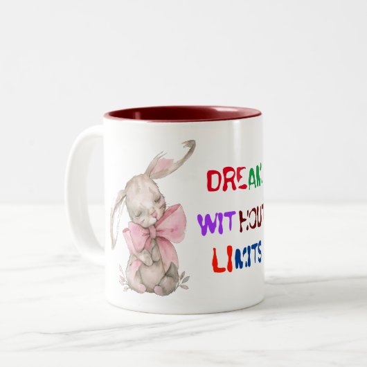 Schläfendichte Zwei-Tone-Tasse Zweifarbige Tasse (Vorderseite Links)