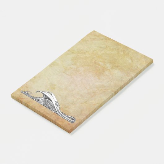 Schlafendrache Post-it Klebezettel (angewinkelt)