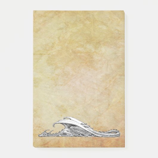 Schlafendrache Post-it Klebezettel (Vorderseite)