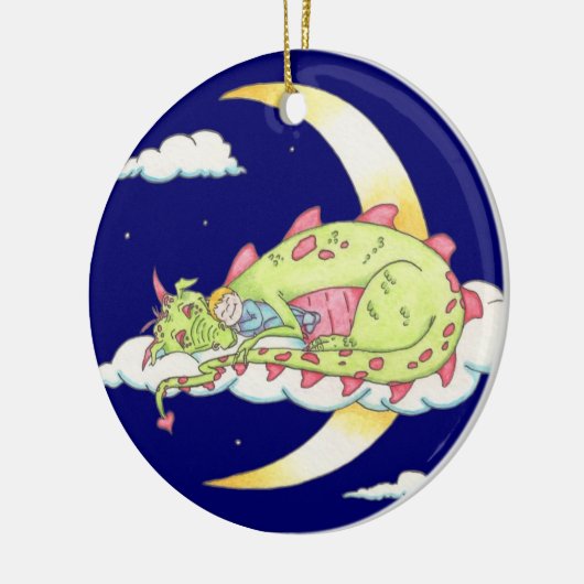 Schlafendrache-Verzierung Keramikornament (Links)