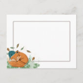 Schlafenfox-Babyparty danken Ihnen Begleitkarte (Rückseite)