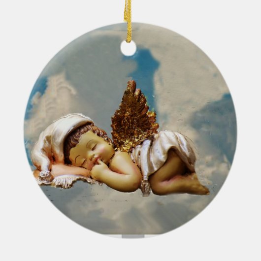 Schlafengel Keramik Ornament (Hinten)