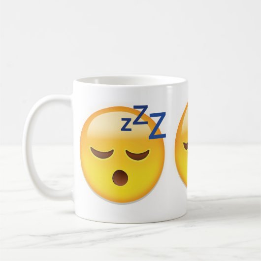 Schlafengesicht Emoji Kaffeetasse (Links)