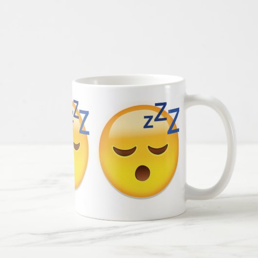 Schlafengesicht Emoji Kaffeetasse (Rechts)