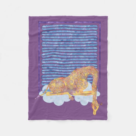 Schlafengiraffen-Baby-Decke Fleecedecke (Vorderseite)