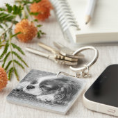 Schläfenhalde Akryllische Schlüsselring (Vorderseite rechts)