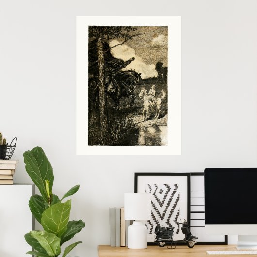 Schläfenholz: Ein Pferd mit großen Dimensionen Poster (Heimbüro)