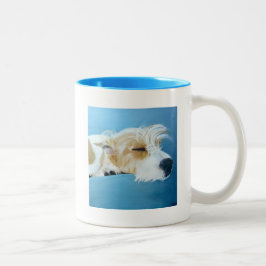 SchlafenJack-Russell-Terrier-Hundekunst-Tasse Zweifarbige Tasse