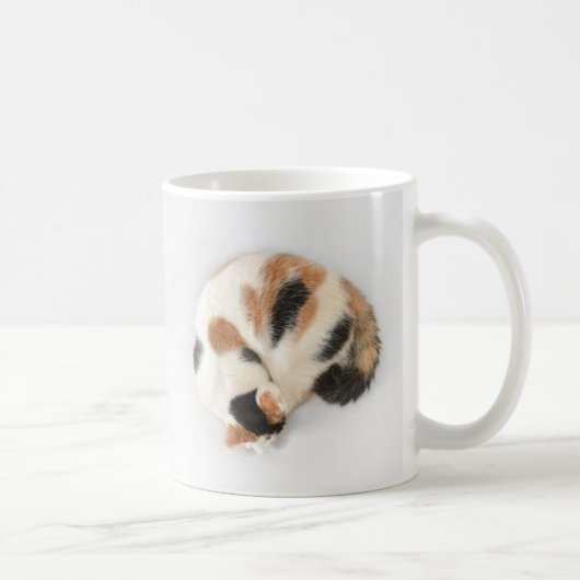 Schlafenkaliko-Katzen-Tasse Kaffeetasse (Rechts)