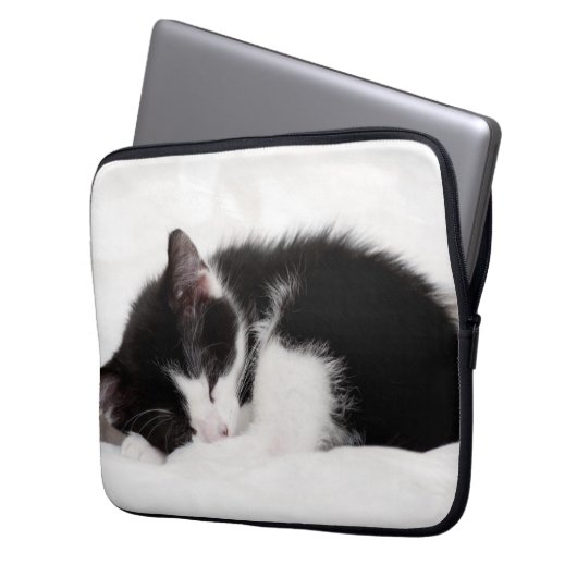 Schlafenkätzchen Laptopschutzhülle (Vorderseite Links)