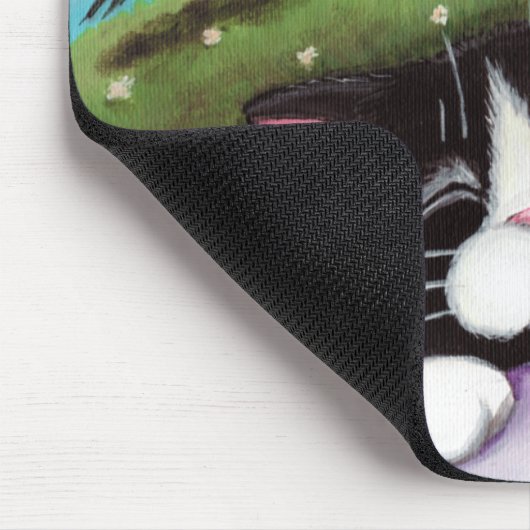 Schlafenkatze und Mäuse, die von den Schafen Mousepad (Ecke)