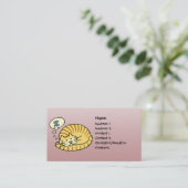 Schlafenkatze Visitenkarte (Stehend Vorderseite)