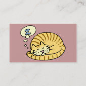 Schlafenkatze Visitenkarte (Rückseite)