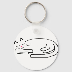 Schlafenkatzen-Gekritzel Schlüsselanhänger