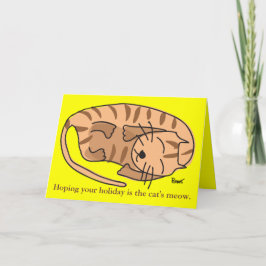 Schlafenkatzen-Gruß-Karte Feiertagskarte