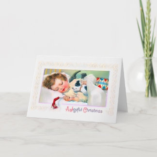 Schlafenkinderweihnachtskarte Feiertagskarte