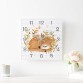 Schlafenkitz-Wanduhr Quadratische Wanduhr (Zuhause)