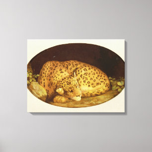 Schlafenleopard, 1777 (Email auf Keks Leinwanddruck