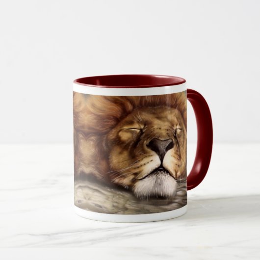 Schlafenlöwe Tasse (VorderseiteRechts)