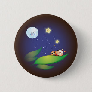Schlafenmarienkäfer-Knopf Button